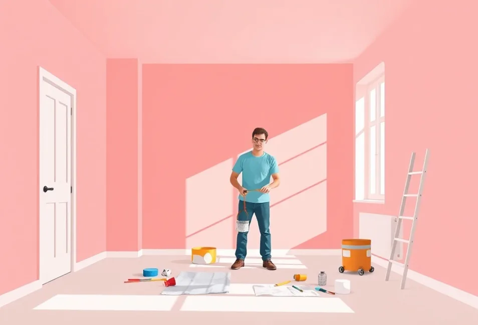 Intérieur rénové après travaux de peinture à Saint-Grégoire