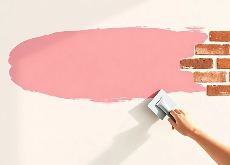Application d'un enduit décoratif à la lisseuse sur un mur